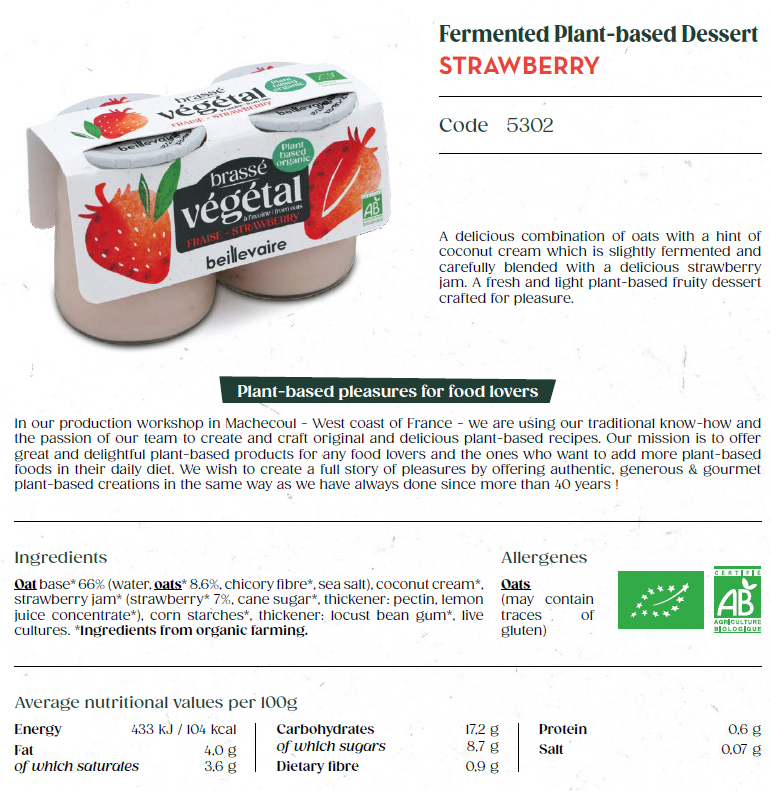 Dessert Vegetal 2x125g - 4 lots